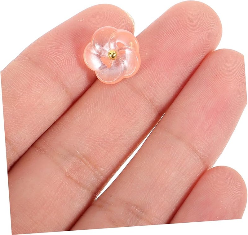 Vintage Flower Shape Plastic Buttons For DIY Crafts Clothing Sewing 100PCS - Image 3
